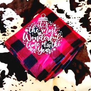 The Most Wonderful Time Of The Year Christmas Buffalo Plaid Throw Blanket